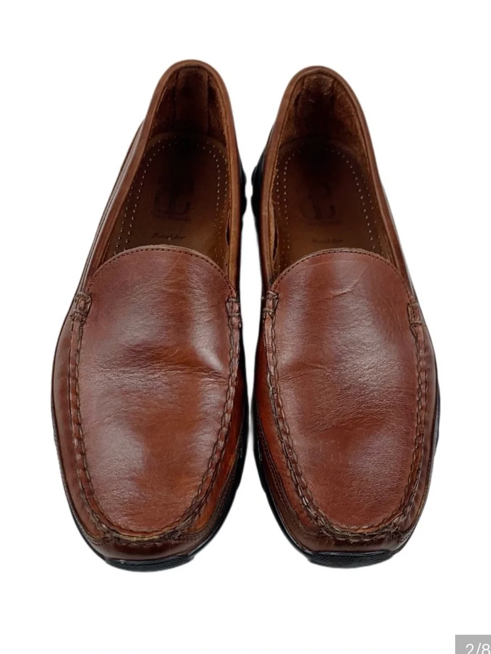 Allen Edmonds Mens Mocha Brown Leather “Boulder” Moccasin Loafer Size 9.5